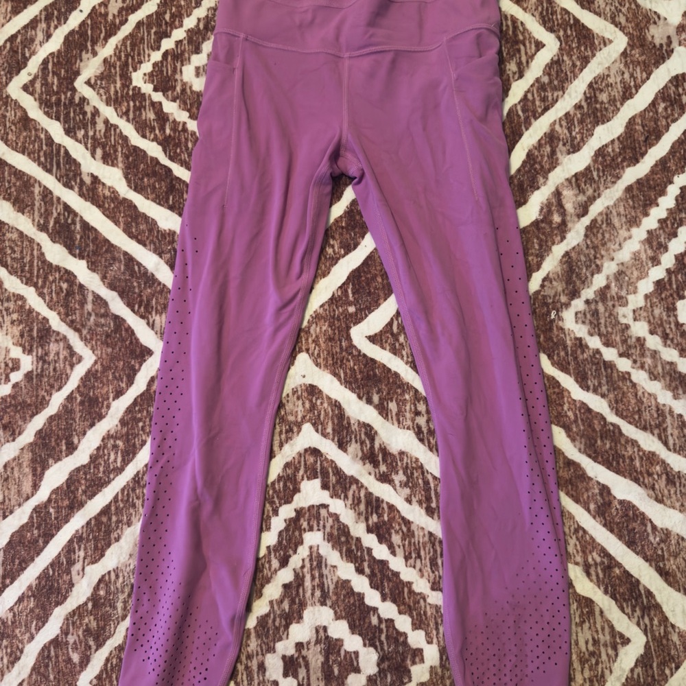 Athleta Power Vita Legging Perforated Magenta